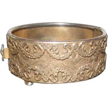 Sandor Co. Brass/Metal Wreath Hinged Bracelet