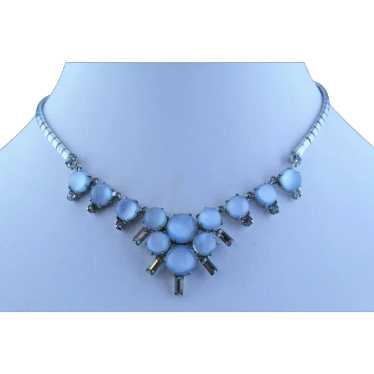 Leo Glass Blue Moonglow Necklace and Bracelet - image 1