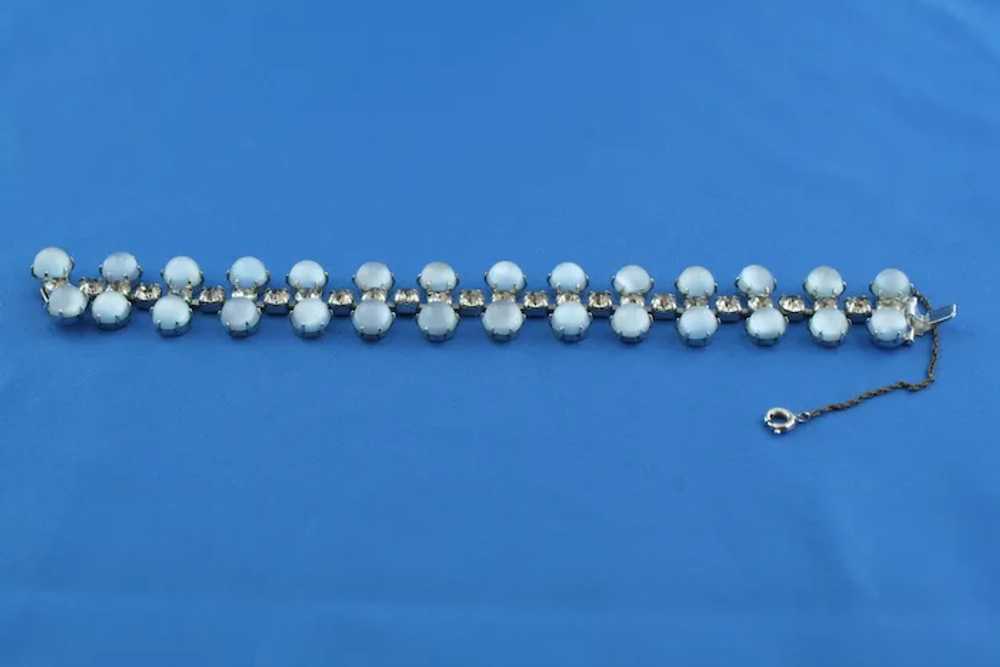 Leo Glass Blue Moonglow Necklace and Bracelet - image 4