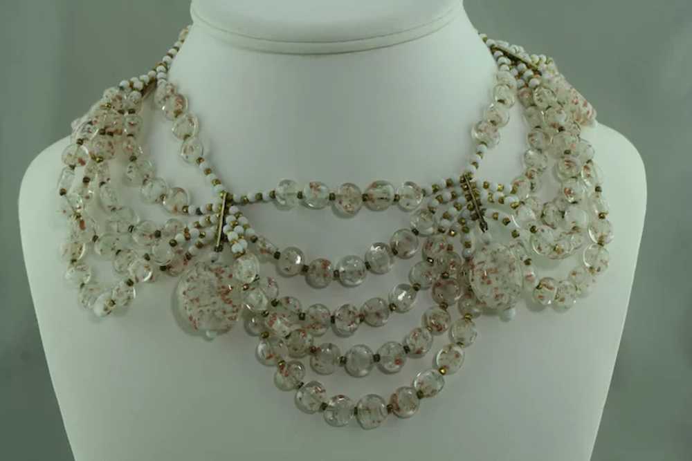 Venitian glass festoon necklace, circa 1950's - image 3