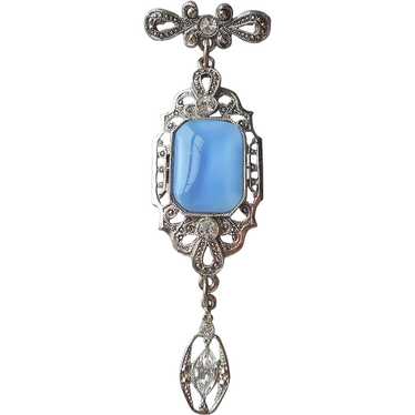 2028 Jewelry Enamel & Glass Stone Crystals Flower Pin