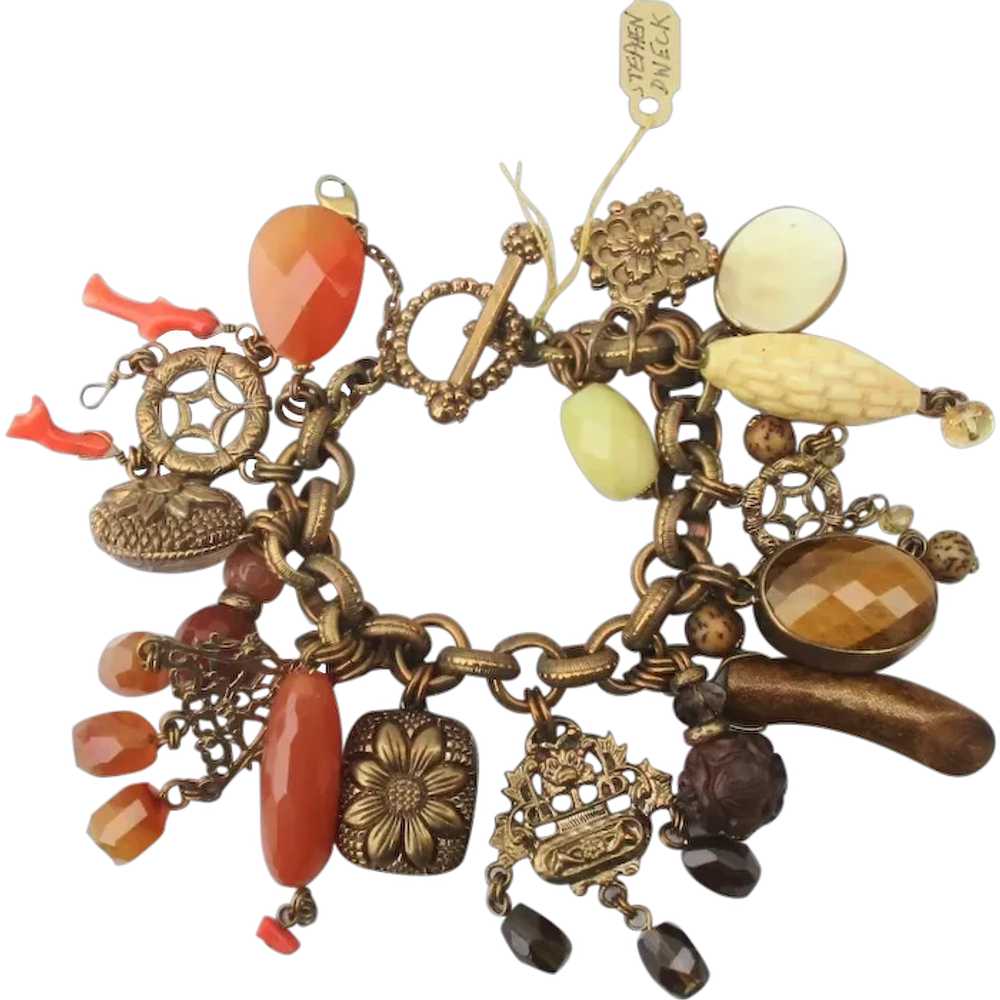 Stephen Dweck Jewelry Charm Bracelet With Various… - image 1