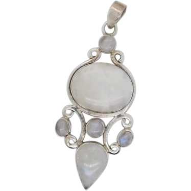 RainBow Moonstone and Sterling Silver 925 Pendant - image 1