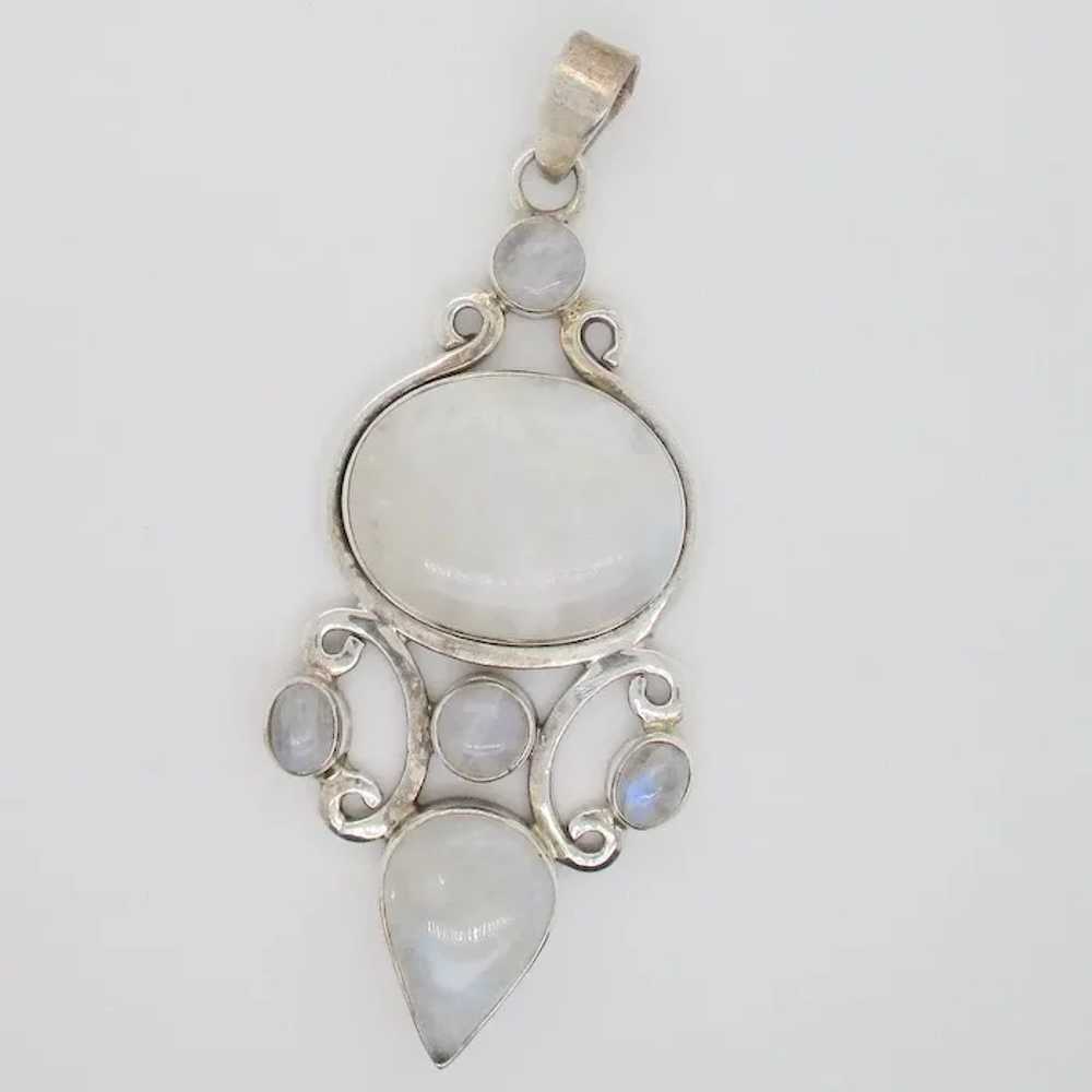 RainBow Moonstone and Sterling Silver 925 Pendant - image 2
