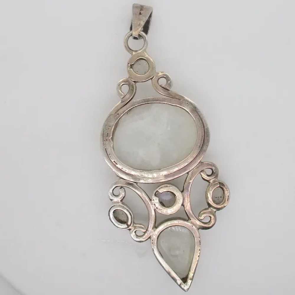RainBow Moonstone and Sterling Silver 925 Pendant - image 3