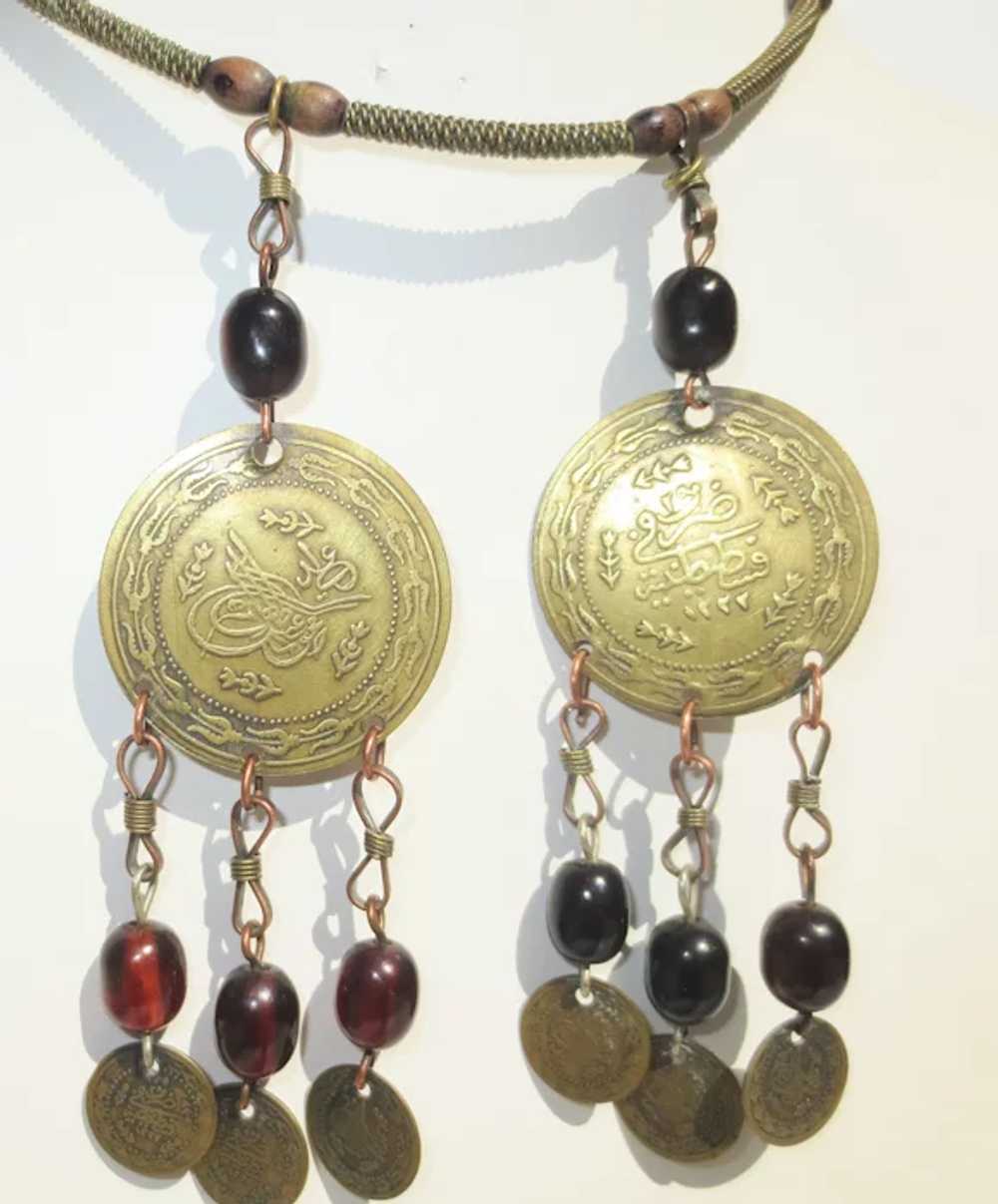 Yemenite Tribal Necklace with Coins - image 3