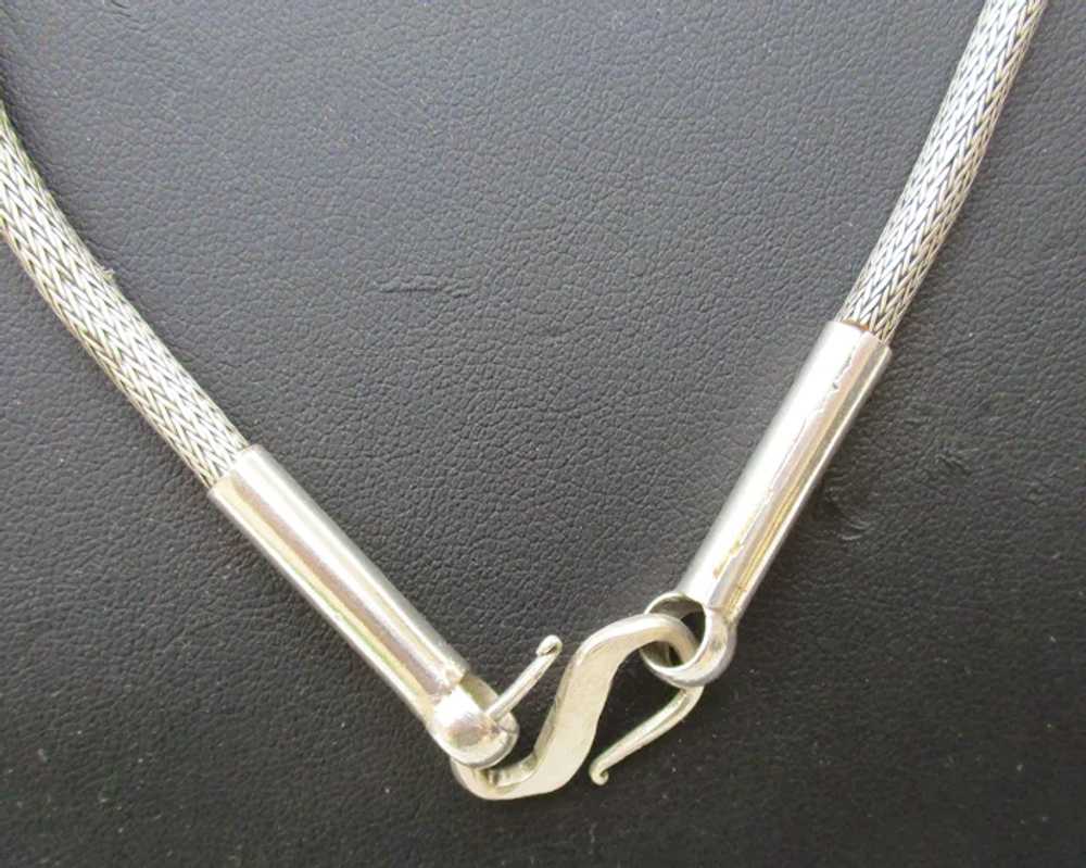 1980s Snake Link Indian Silver Chain - image 4