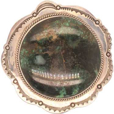 Orville Tsinnie Jasper Cabochon Brooch Navajo