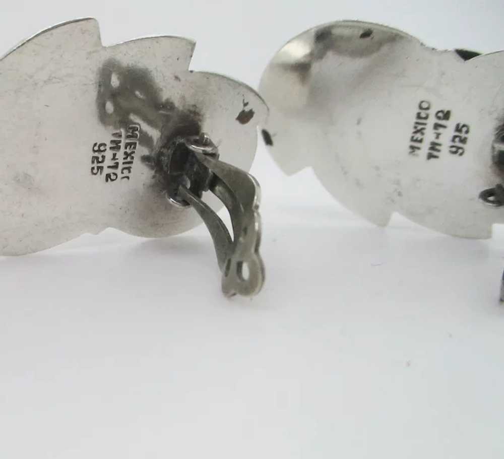 Mid-Century Modern Sterling Silver Clip-on Earrin… - image 6