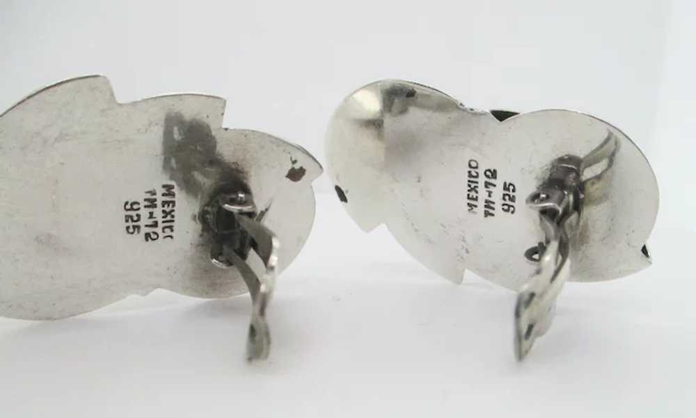 Mid-Century Modern Sterling Silver Clip-on Earrin… - image 7