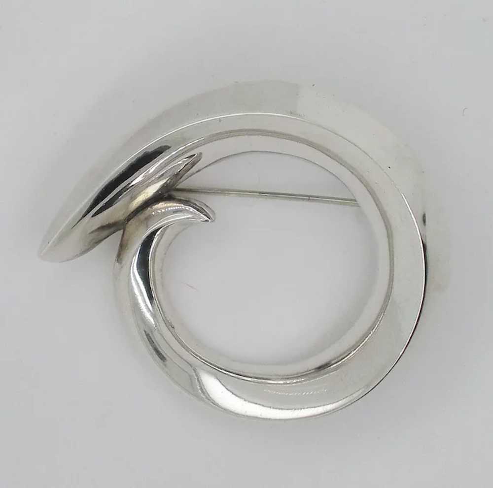 Von Muslin Sterling Silver Circular Modernist Pin - image 2