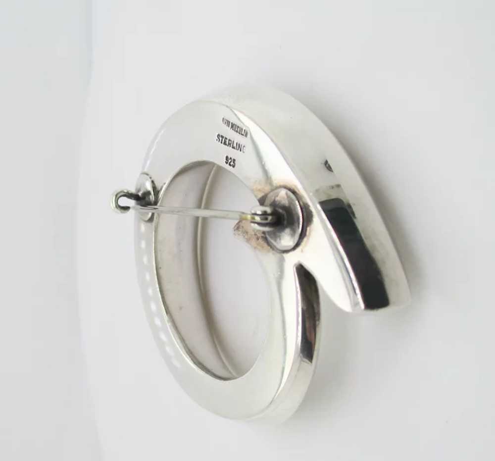 Von Muslin Sterling Silver Circular Modernist Pin - image 4