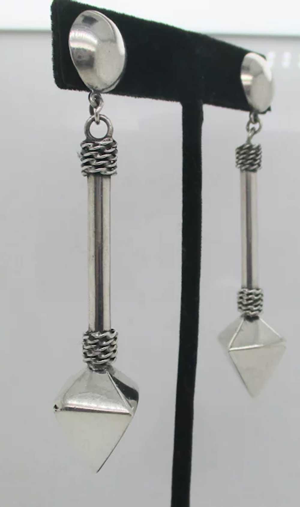 Modern Drop Sterling Earrings - image 6
