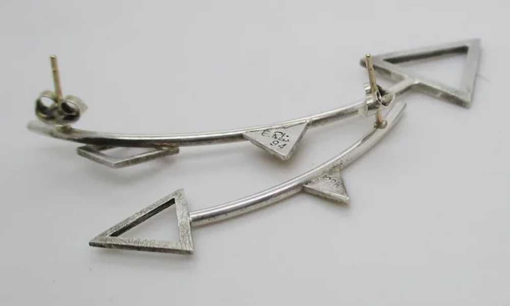 Modernist Asymmetrical Sterling Silver  and 22kt … - image 4