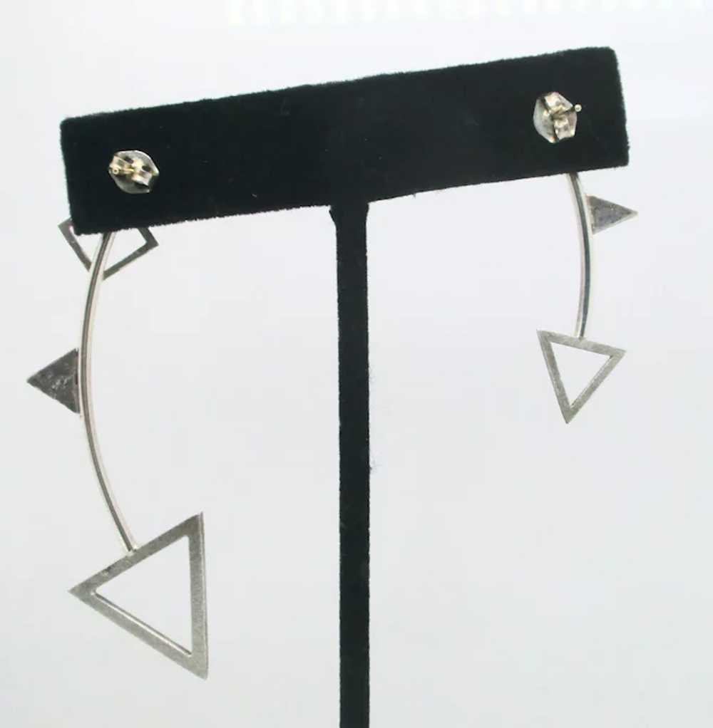 Modernist Asymmetrical Sterling Silver  and 22kt … - image 7
