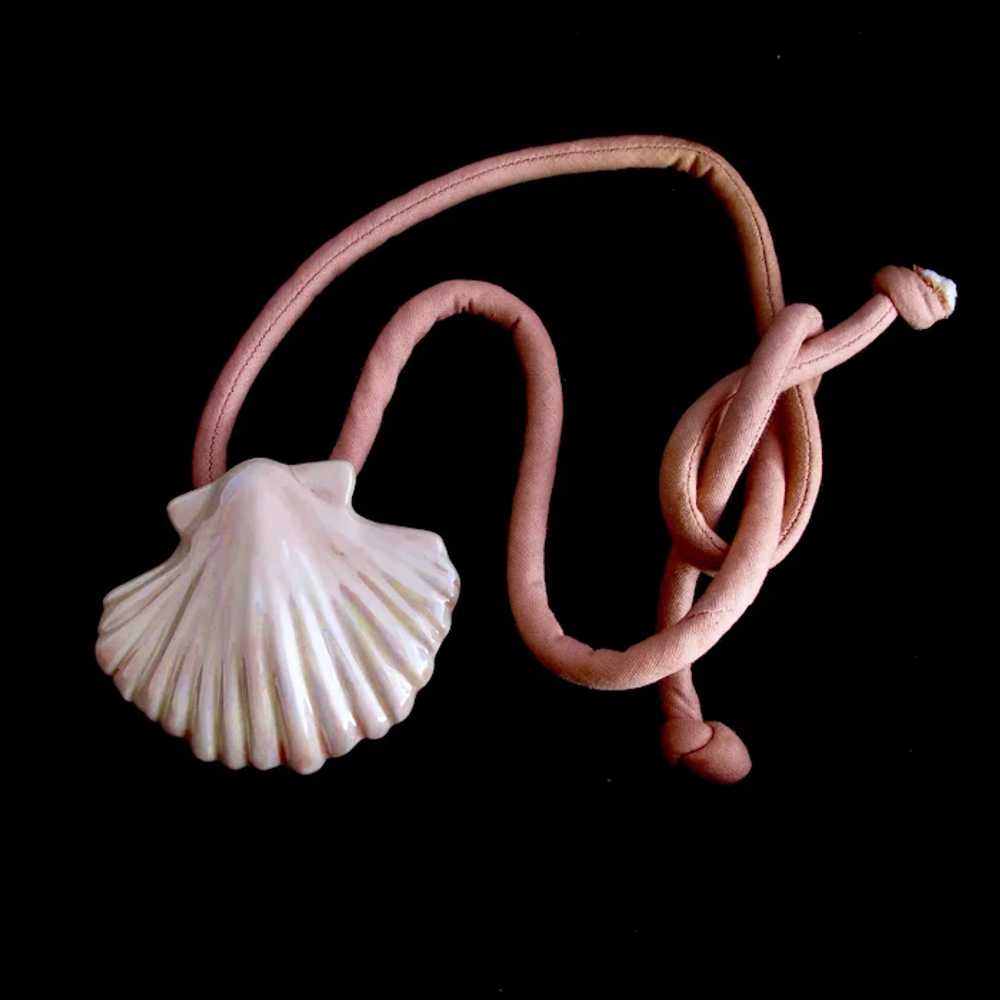 Vintage Flying Colors Ceramic Pink Clam Shell Pen… - image 7