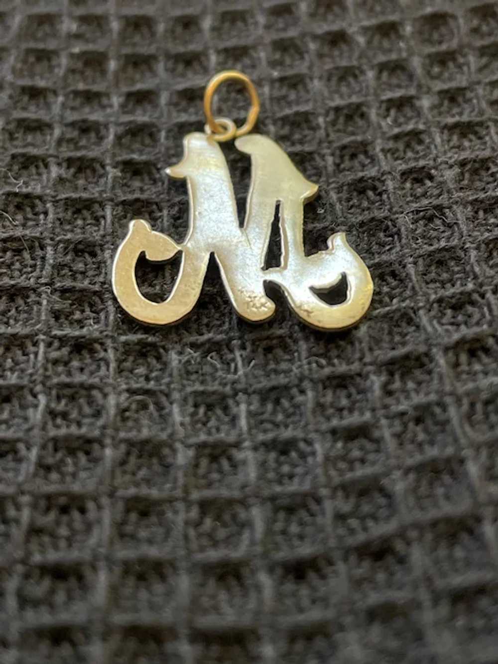 Solid 14K Gold Initial Charm - image 3