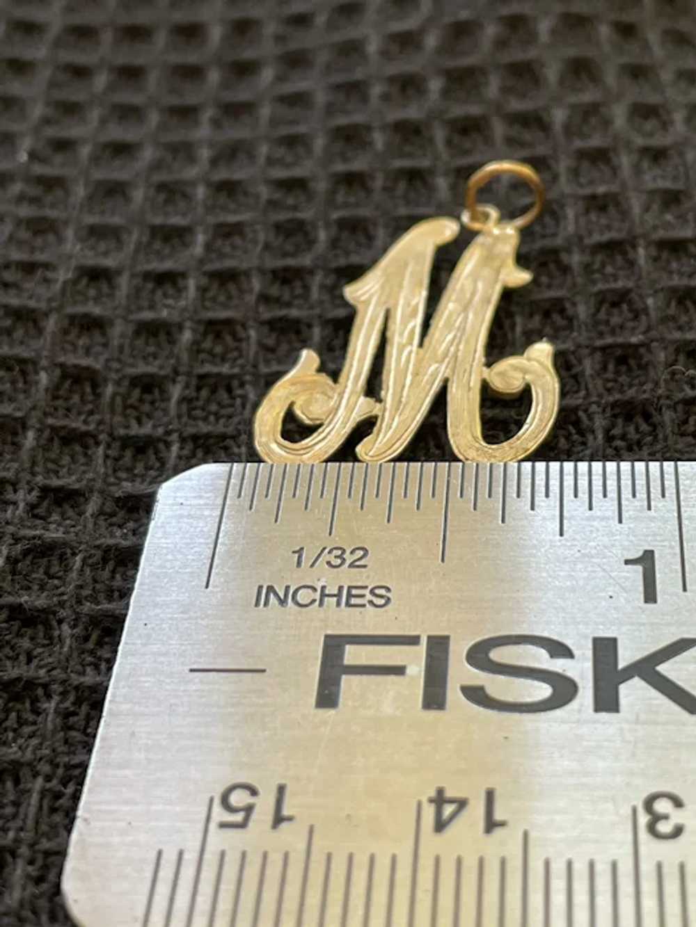 Solid 14K Gold Initial Charm - image 4