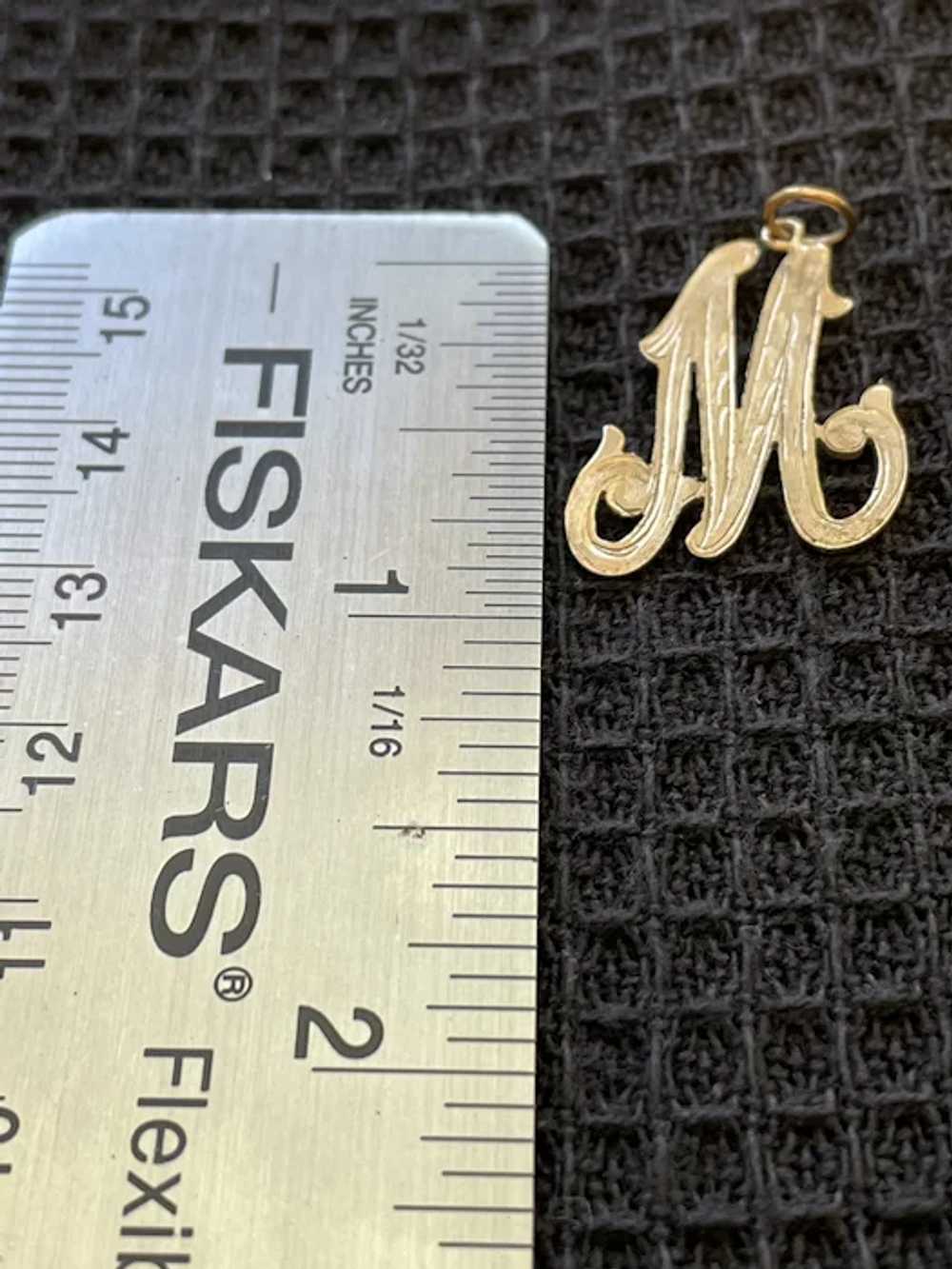 Solid 14K Gold Initial Charm - image 5