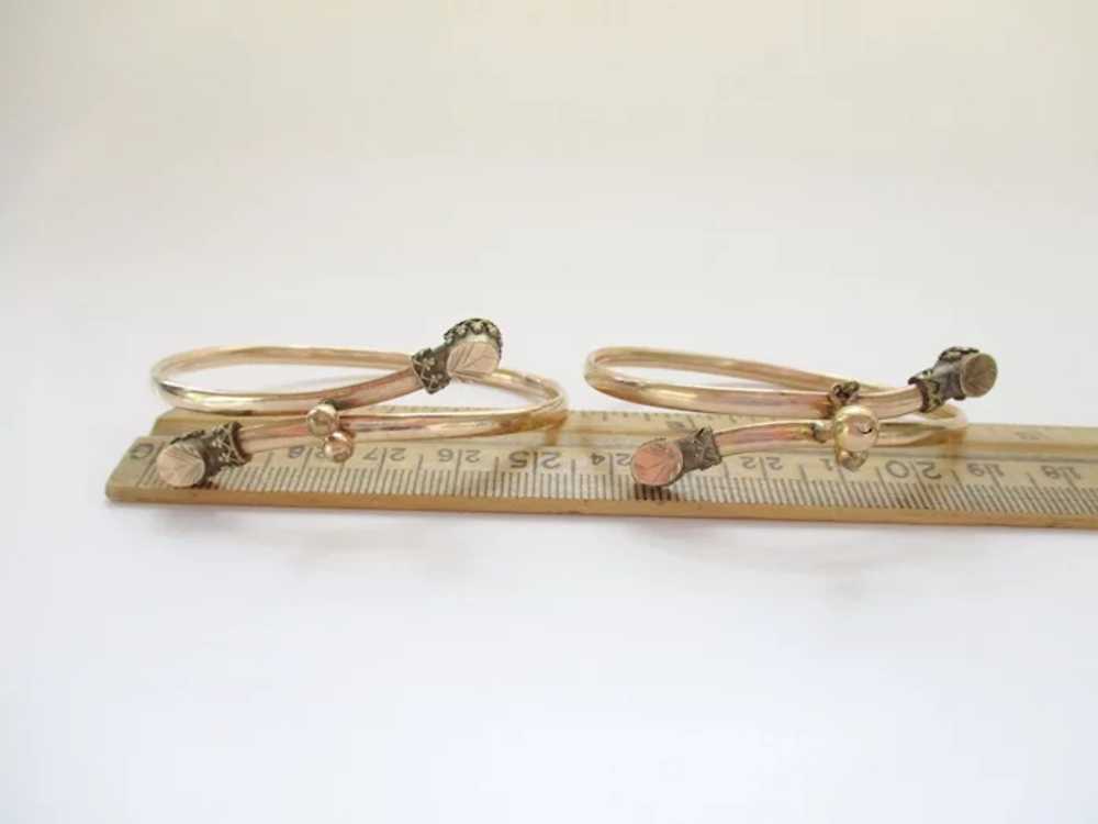 Antique Victorian Wedding Bracelet Pair Crossover… - image 9
