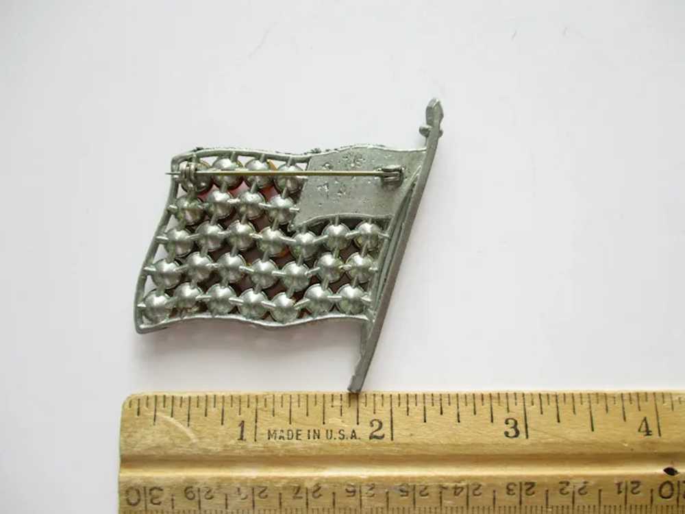 WWII Sweetheart USA Patriotic Flag Brooch Rhinest… - image 8