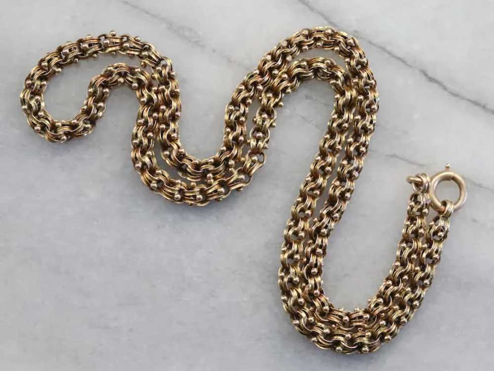 Ornate Victorian 14 Karat Gold Necklace - image 2