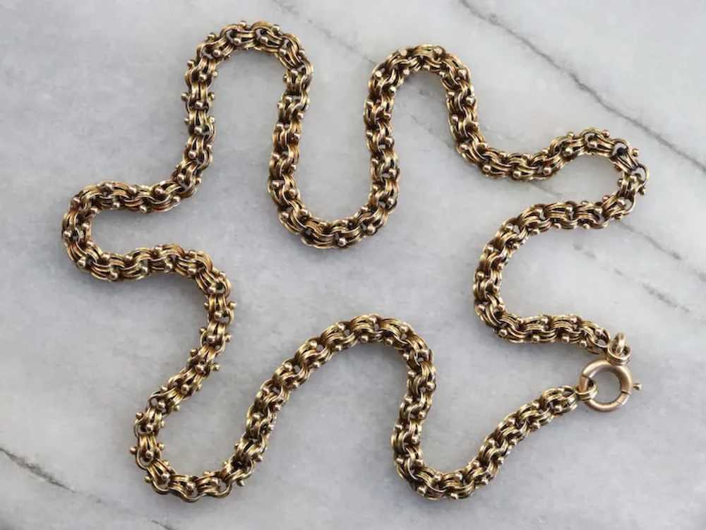 Ornate Victorian 14 Karat Gold Necklace - image 5