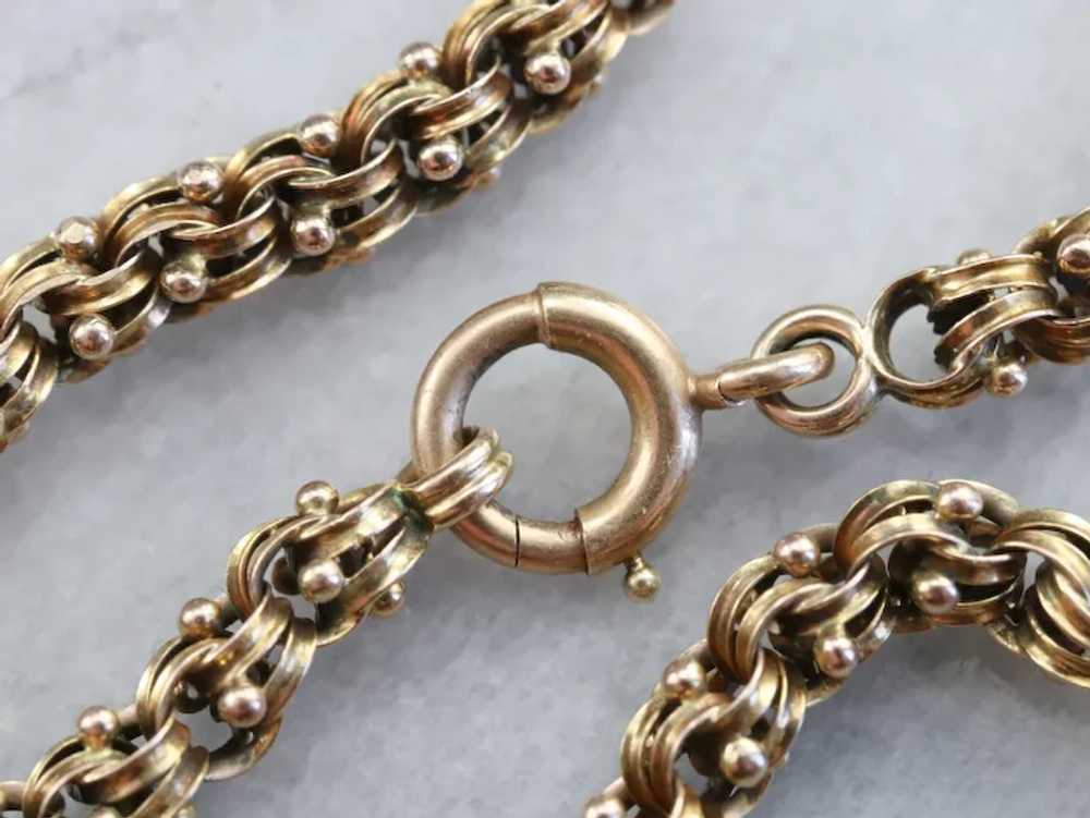 Ornate Victorian 14 Karat Gold Necklace - image 6