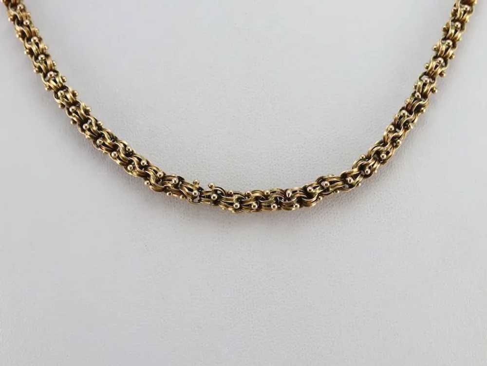 Ornate Victorian 14 Karat Gold Necklace - image 7