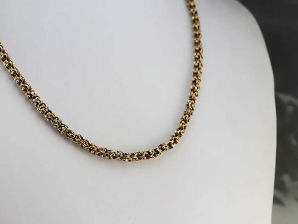 Ornate Victorian 14 Karat Gold Necklace - image 8