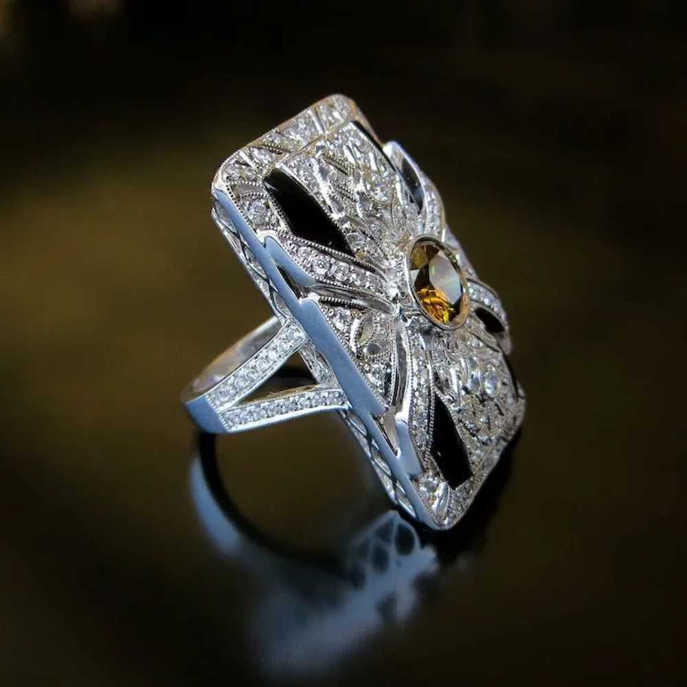 Lady's Exceptional Custom Vintage 18K Diamond & O… - image 2