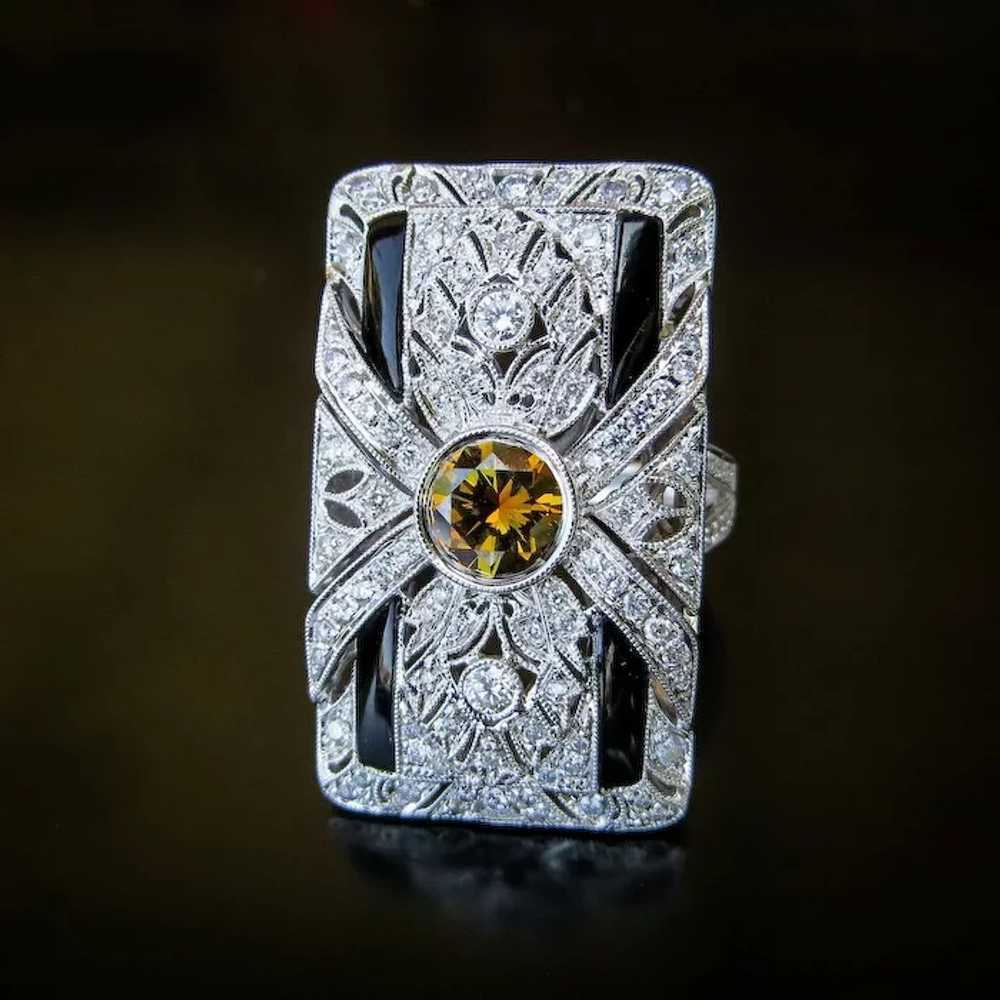 Lady's Exceptional Custom Vintage 18K Diamond & O… - image 3