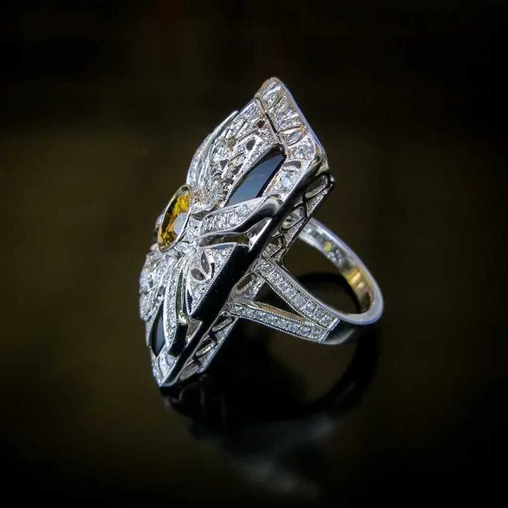 Lady's Exceptional Custom Vintage 18K Diamond & O… - image 4