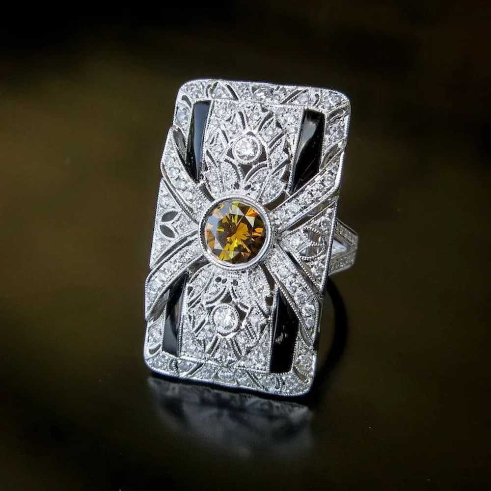 Lady's Exceptional Custom Vintage 18K Diamond & O… - image 5