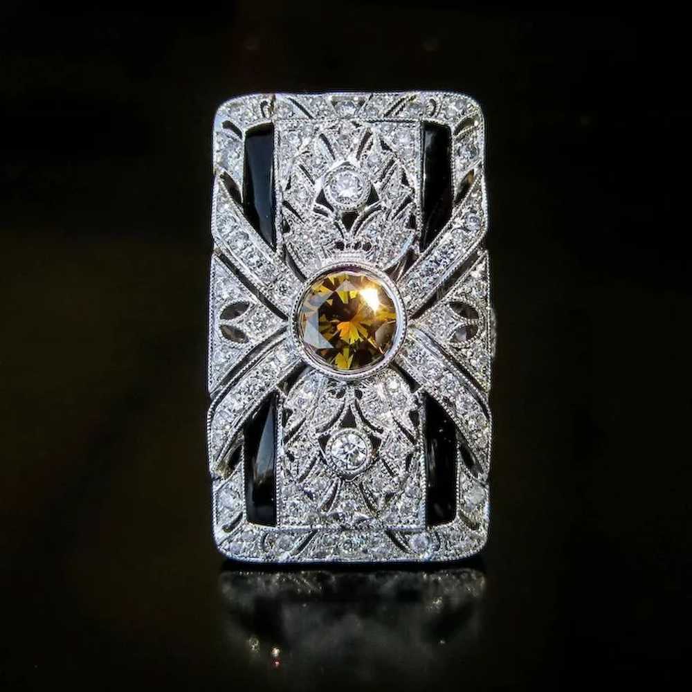 Lady's Exceptional Custom Vintage 18K Diamond & O… - image 7