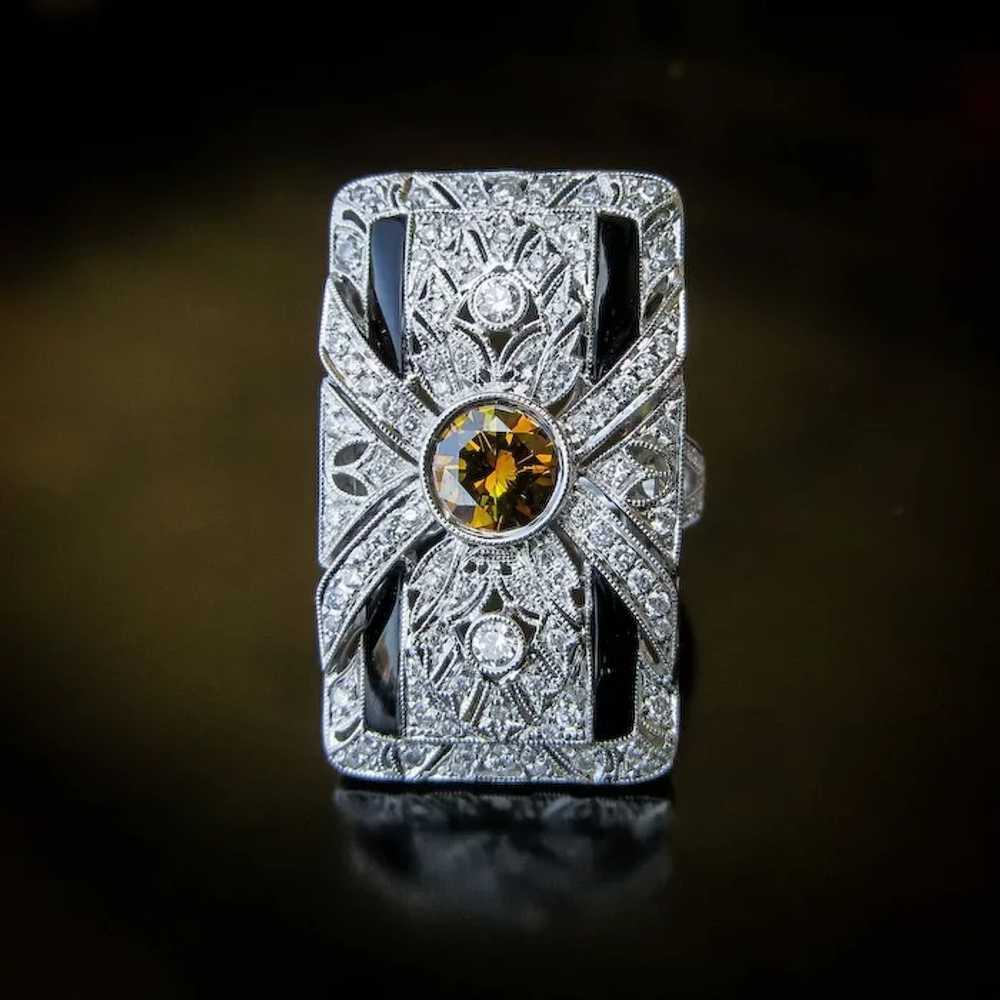Lady's Exceptional Custom Vintage 18K Diamond & O… - image 9