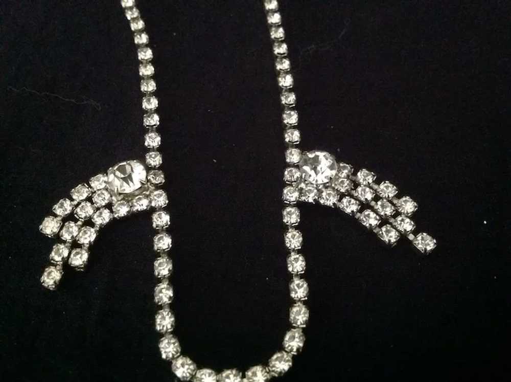 Sparkling vintage rhinestone necklace with stunni… - image 2