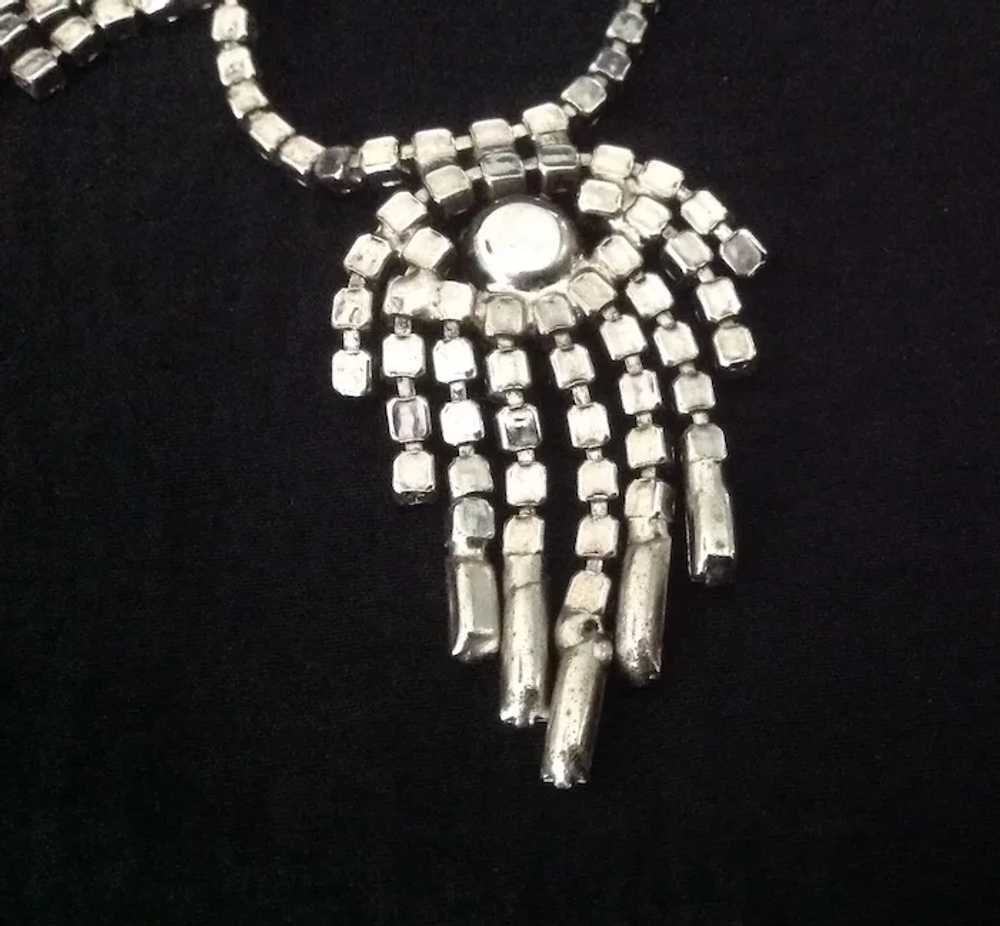 Sparkling vintage rhinestone necklace with stunni… - image 6
