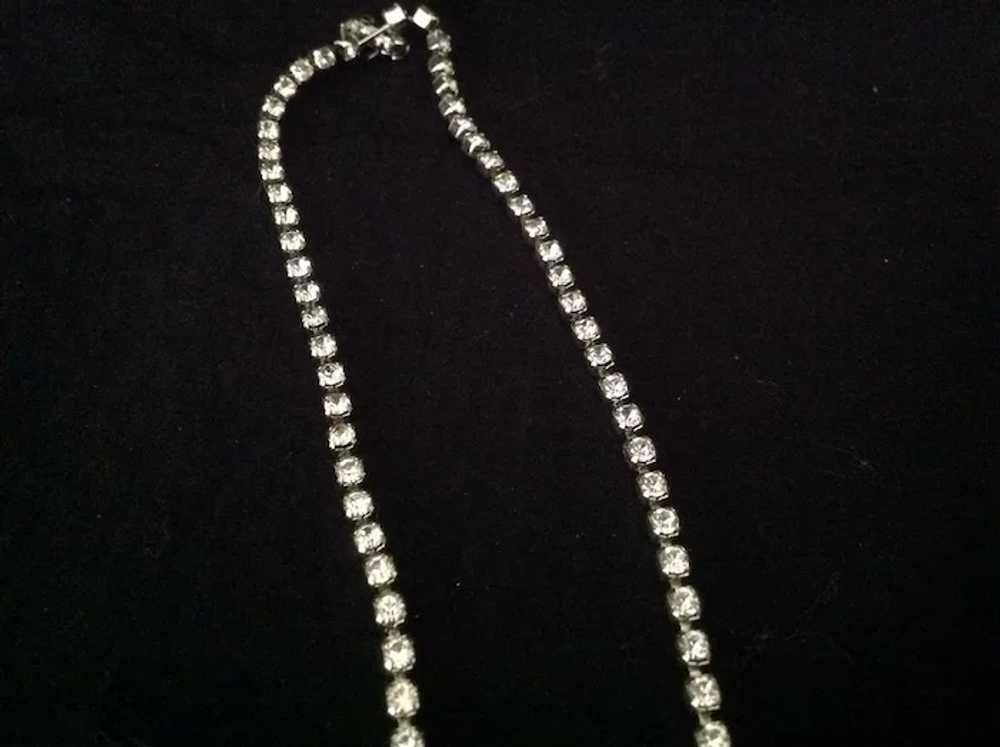 Sparkling vintage rhinestone necklace with stunni… - image 7