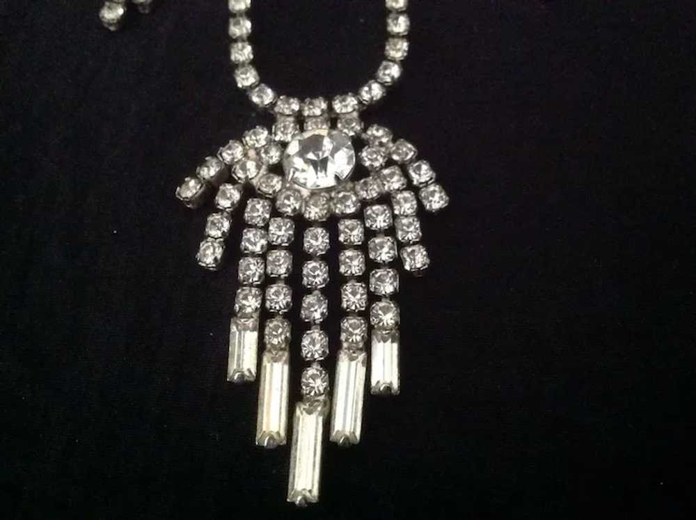 Sparkling vintage rhinestone necklace with stunni… - image 8
