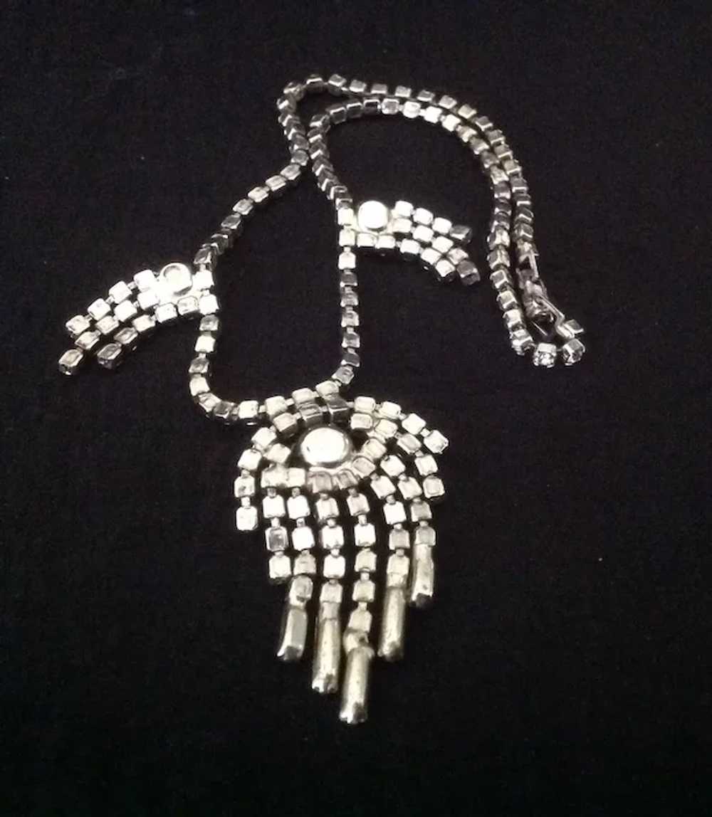 Sparkling vintage rhinestone necklace with stunni… - image 9