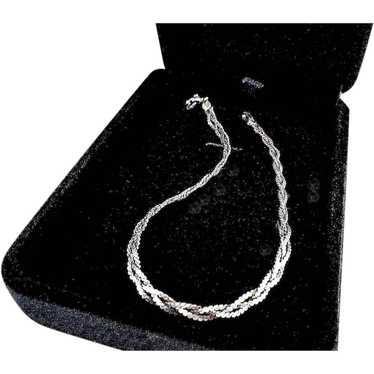 Lovely Sterling Silver Braided Bracelet Very Dain… - image 1
