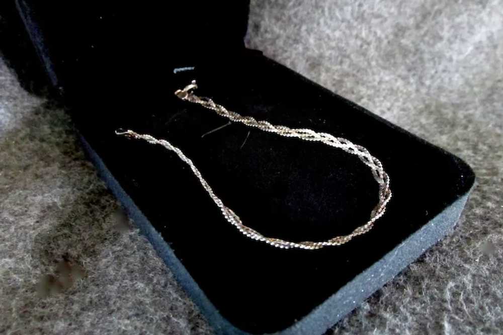 Lovely Sterling Silver Braided Bracelet Very Dain… - image 2