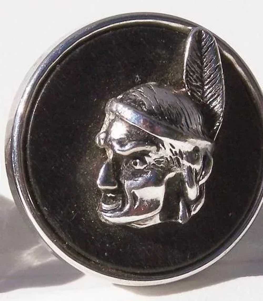 Swank Large Native American Cuff Links Warrior - image 4