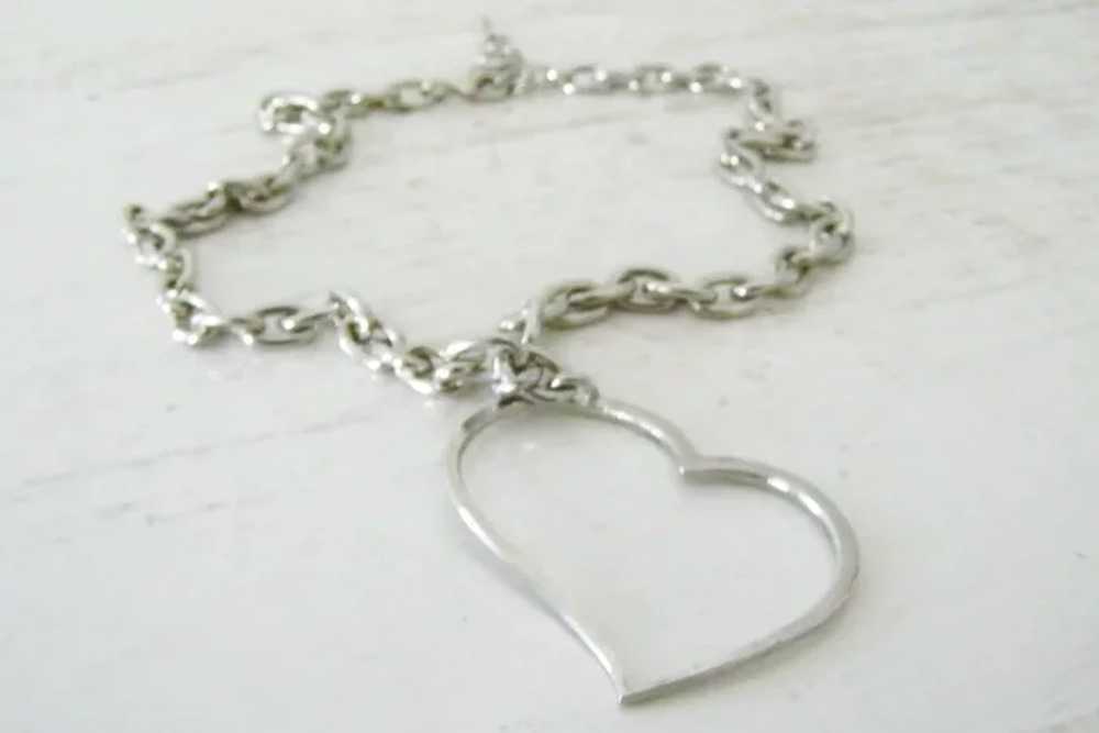 Open Heart Chain Necklace with Lobster Claw Clasp - image 1