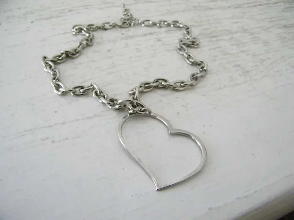 Open Heart Chain Necklace with Lobster Claw Clasp - image 2