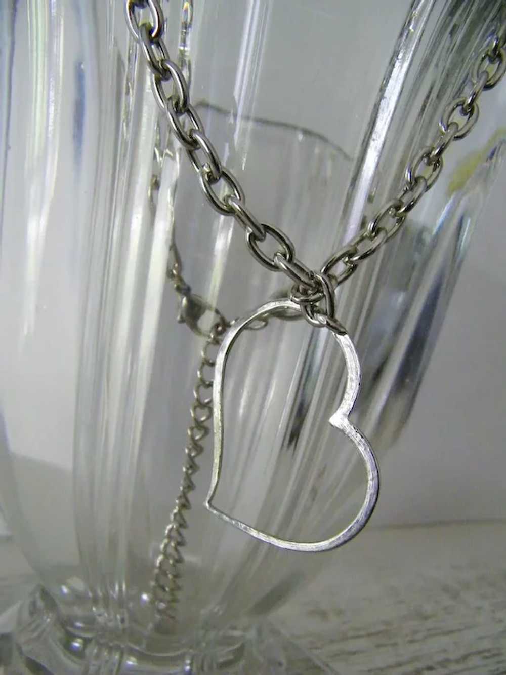 Open Heart Chain Necklace with Lobster Claw Clasp - image 6