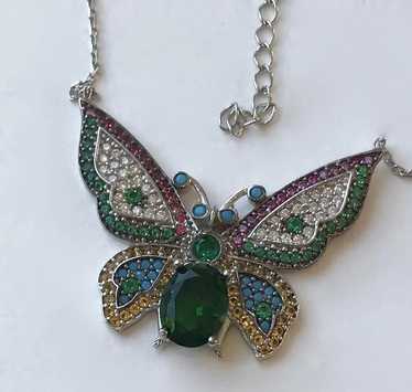 Sterling Silver Butterfly Necklace - image 1