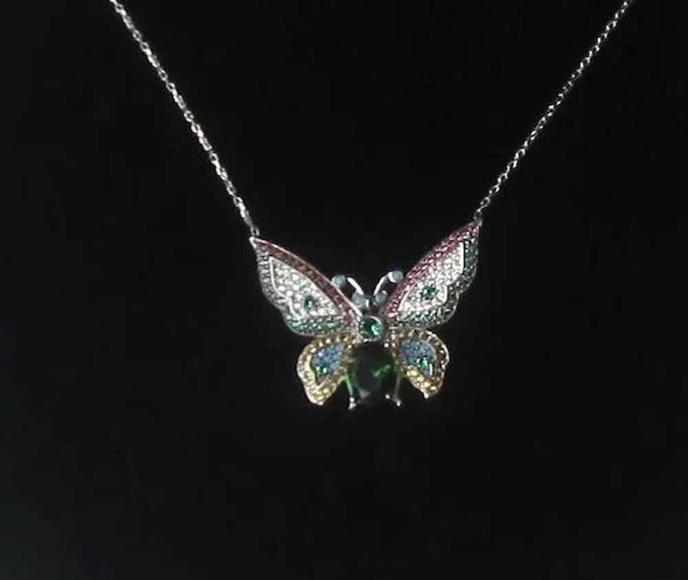 Sterling Silver Butterfly Necklace - image 2