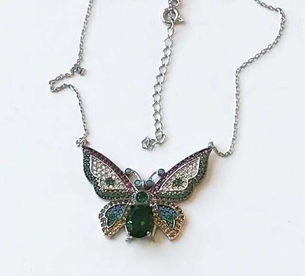 Sterling Silver Butterfly Necklace - image 3